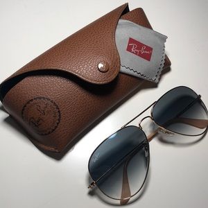 RAY-BAN AVIATOR blue gradient sunglasses